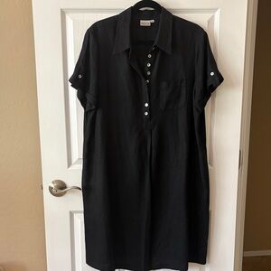 MATCH Black Linen Dress